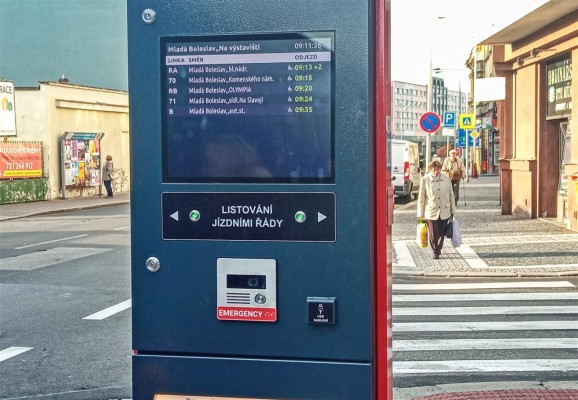 Detail autobusového terminálu Na Výstavišti