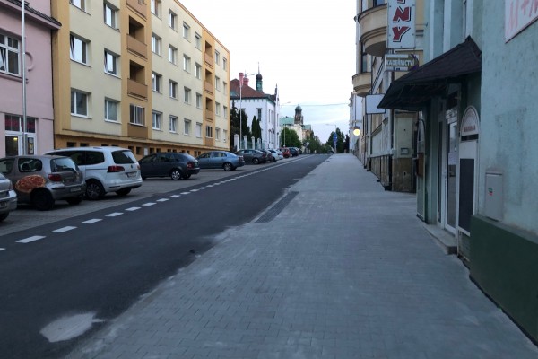 Cyklostezka Palackého po dokončení