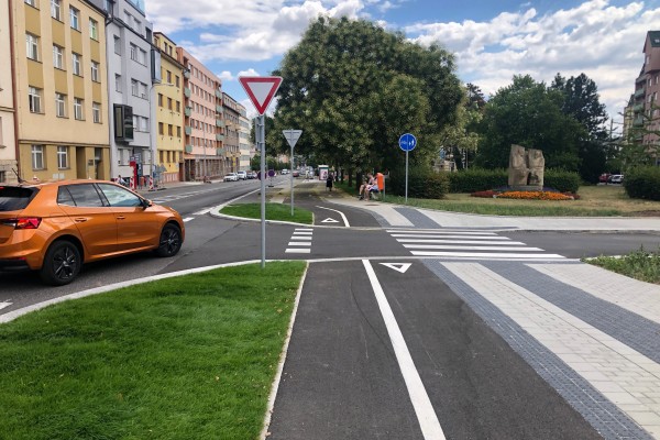 Cyklostezka náměstí Republiky