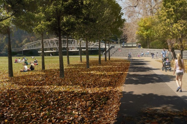 Vizualizace nábřežní cyklostezky