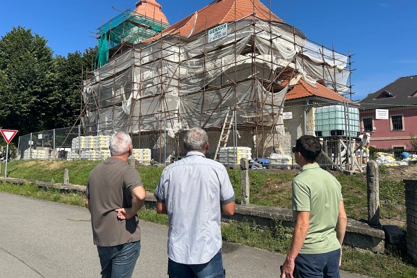 Primátor města Jiří Bouška při návštěvě obce Bukovno, která spolupracuje na jednom z projektů spolufinancovaných z ITI.